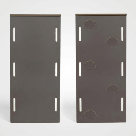 Toboggan d'escalade Montessori en bois pour balançoire XXL - Gris