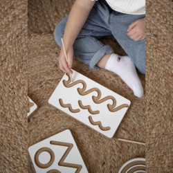 Tablette d'apprentissage enfant WAVE en bois - Gris