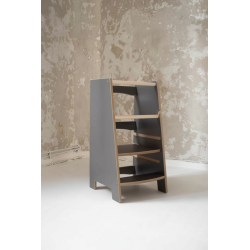 Tour d'apprentissage Montessori bois gris – Aide culinaire