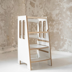 Tour d'apprentissage Montessori en bois - Aide Cuisine