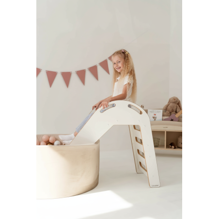 Glissière Montessori pour piscine à balles en bois – Naturel