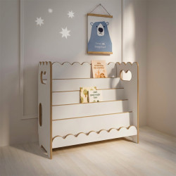 Grande bibliothèque Montessori en bois pour enfant - Maxi