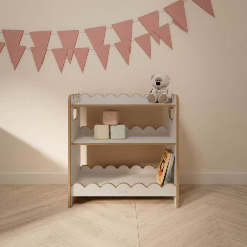Étagère Montessori pour livres en bois BUBBLE MAXI