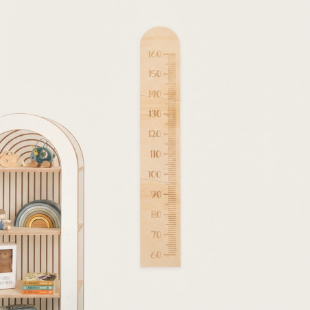 Mètre de croissance enfant Montessori en bois mural