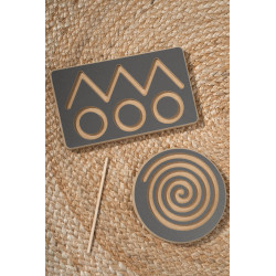 Tablette graphomotrice Montessori pour enfant - Grise — photo 2