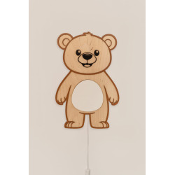 Veilleuse Montessori ours en bois pour chambre enfant — photo 4