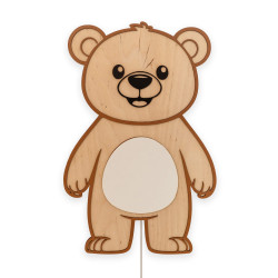 Veilleuse Montessori ours en bois pour chambre enfant — photo 5
