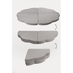 Tapis de jeu Montessori nuages - Gris
