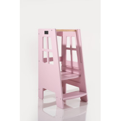 Tour d'apprentissage Montessori en bois - Rose — photo 2