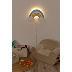 Veilleuse Montessori enfant arc-en-ciel en bois — photo 3