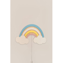 Veilleuse Montessori enfant arc-en-ciel en bois — photo 4