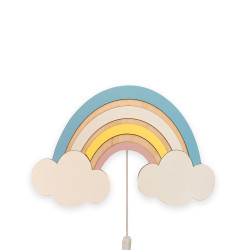 Veilleuse Montessori enfant arc-en-ciel en bois — photo 5
