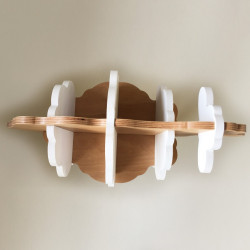 Augustin - Librería en forma de oveja - Madera cruda barnizada y blanca - Foto 4