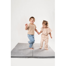 Tapis de jeu Montessori enfant carré en mousse - Gris — photo 4