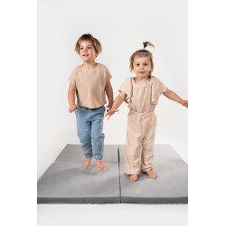 Tapis de jeu Montessori enfant carré en mousse - Gris — photo 5