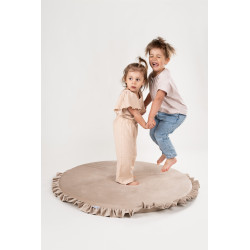 Tapis d'éveil Montessori enfant à volants en mousse - Beige