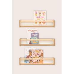 Lot de 3 étagères murales Montessori en bois pour livres