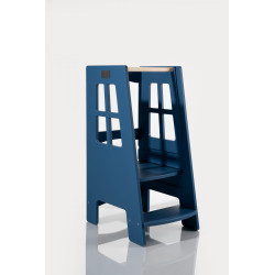 Tour d'observation Montessori sécurisée en bois - Bleu marine — photo 2