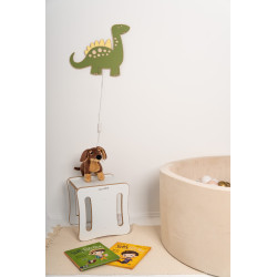 Veilleuse dinosaure enfant en bois - Lampe de chevet Montessori