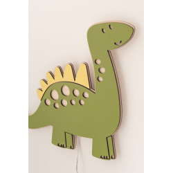 Veilleuse dinosaure enfant en bois - Lampe de chevet Montessori — photo 2