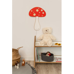 Veilleuse champignon en bois pour chambre d'enfant