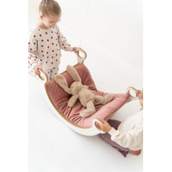 Coussin matelas Montessori pour culbuto en toile - Rose Taille L — photo 2