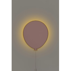 Veilleuse ballon en bois pour chambre d'enfant - Rose — photo 3