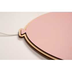 Veilleuse ballon en bois pour chambre d'enfant - Rose — photo 4
