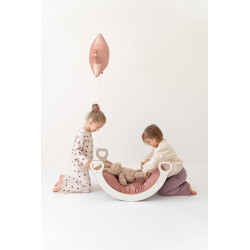 Coussin matelas Montessori pour culbuto en toile - Rose Taille L — photo 3