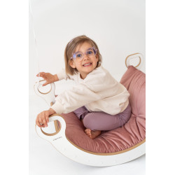 Coussin matelas Montessori pour culbuto en toile - Rose Taille L — photo 4