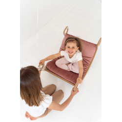 Coussin matelas Montessori pour culbuto en toile - Rose Taille L — photo 5