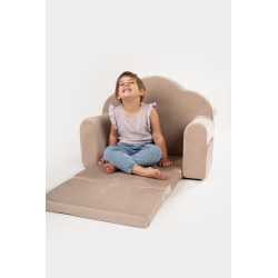 Fauteuil enfant Montessori convertible en mousse - Beige — photo 2