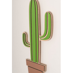 Veilleuse cactus enfant en bois - Lampe de chevet Montessori — photo 4