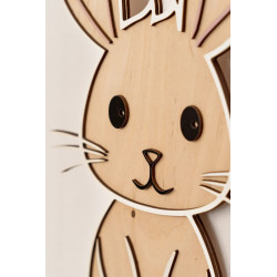 Veilleuse lapin en bois pour chambre d'enfant — photo 2