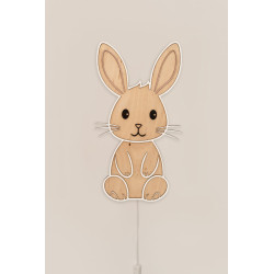 Veilleuse lapin en bois pour chambre d'enfant — photo 4