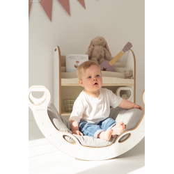 Matelas coussin Montessori pour culbuto en bois - Gris taille L — photo 3