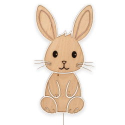 Veilleuse lapin en bois pour chambre d'enfant — photo 5