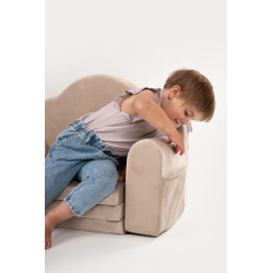 Fauteuil enfant Montessori convertible en mousse - Beige — photo 8