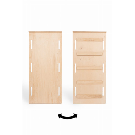 Échelle Montessori en bois naturel pour glissière et mur d'escalade