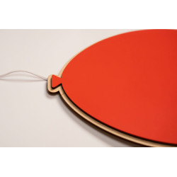 Veilleuse ballon en bois pour chambre d'enfant - Rouge — photo 4