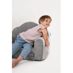 Canapé enfant Montessori convertible en mousse - Gris — photo 4