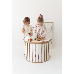 Balançoire Montessori en bois 3-en-1 L avec toboggan et plateau — photo 3