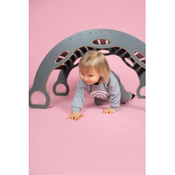 Balançoire Montessori XXL en bois avec poignées - Grise — photo 3