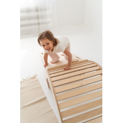 Balançoire Montessori XXL en bois avec glissière nuages — photo 8