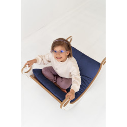 Coussin Montessori pour culbuto en bois - Bleu Marine