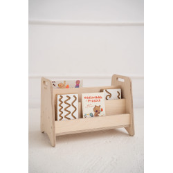 Bibliothèque Montessori enfants en bois naturel - Étagères basses — photo 3