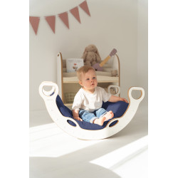 Coussin Montessori pour culbuto en bois - Bleu Marine — photo 3