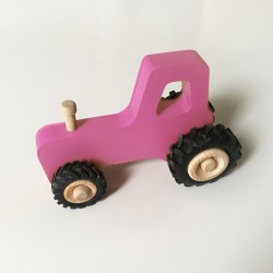 Joseph el pequeño tractor - Rosa - Juguete de madera - Foto 1