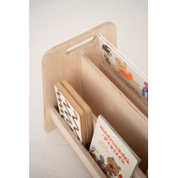 Bibliothèque Montessori enfants en bois naturel - Étagères basses — photo 6