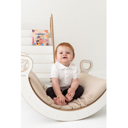 Coussin matelas Montessori pour culbuto en bois - Beige — photo 3